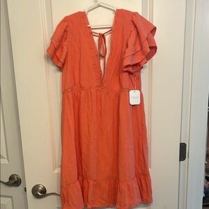 Coral Altard state Ruffled Dress